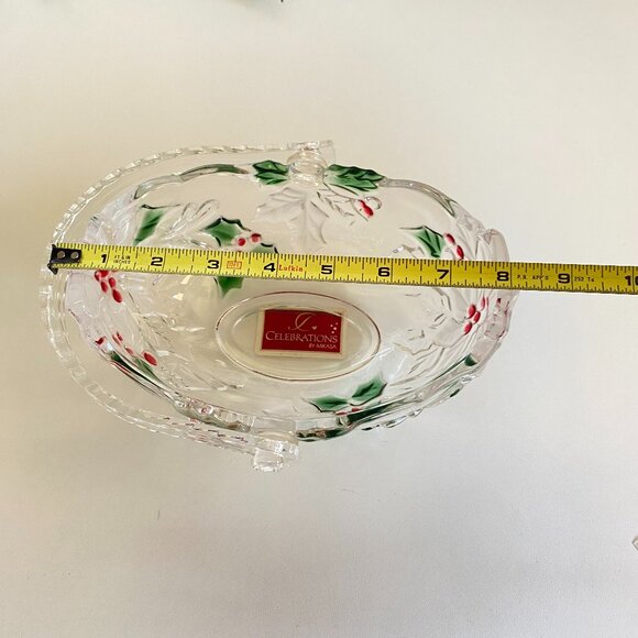 Mikasa Christmas Holiday Bloom Bloom Glass Basket - Picture 8 of 12